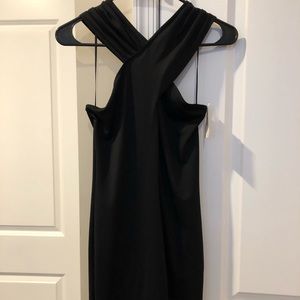 Knee length black dress